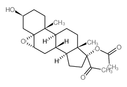 (3&beta;,5&alpha;,6&alpha;)-3-hydroxy-20-oxo-5,6-epoxypregnan-17-yl acetate结构式