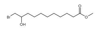 methyl 11-bromo-10-hydroxyundecanoate结构式