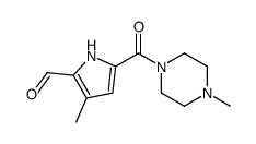 3-methyl-5-(4-methylpiperazine-1-carbonyl)-1H-pyrrole-2-carbaldehyde结构式