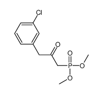 1-(3-chlorophenyl)-3-dimethoxyphosphorylpropan-2-one结构式