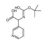 2-(Boc-氨基)-2-(3-吡啶)乙酸结构式