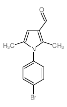 1-(4-溴苯基)-2,5-二甲基-1H-吡咯-3-甲醛结构式