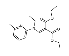 [N-Ethyl-N-(6-methyl-2-pyridyl)amino]methylenemalonic acid diethyl ester结构式