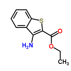 3-氨基-苯并[b]噻吩-2-羧酸乙酯结构式