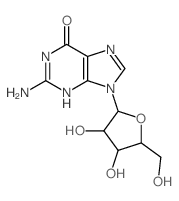 2-amino-9-[3,4-dihydroxy-5-(hydroxymethyl)oxolan-2-yl]-3H-purin-6-one结构式