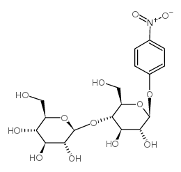 4-硝基苯基-β-D-纤维二糖苷结构式