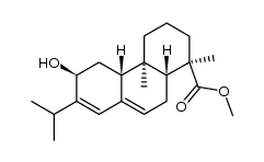 [1R-(1α,4aβ,4bα,6α,10aα)]-1,2,3,4,4a,4b,5,6,10,10a-Decahydro-6-hydroxy-1,4a-dimethyl-7-(1-methylethyl)-1-phenanthrencarbonsaeure-methylester结构式
