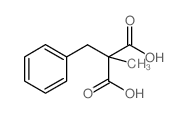 2-benzyl-2-methylmalonic acid (en)Propanedioic acid, methyl(phenylmethyl)- (en)结构式