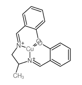 Copper,[2,2'-[[(1-methyl-1,2-ethanediyl)bis[(nitrilo-kN)methylidyne]]bis[phenolato-kO]](2-)]-, (SP-4-4)- (9CI)结构式
