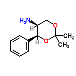 (4S,5S)-2,2-Dimethyl-4-phenyl-1,3-dioxan-5-amine结构式