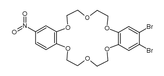 2,3-dibromo-13-nitro-6,7,9,10,17,18,20,21-octahydro-5,8,11,16,19,22-hexaoxadibenzo[a,j]cyclooctadecene结构式