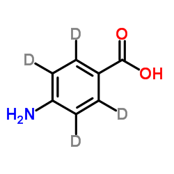 对氨基苯甲酸-D4结构式