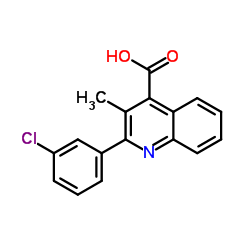 2-(3-氯苯基)-3-甲基-4-喹啉羧酸结构式