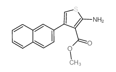 2-AMINO-4-NAPHTHALEN-2-YL-THIOPHENE-3-CARBOXYLIC ACID METHYL ESTER结构式