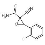 3-(2-chlorophenyl)-2-cyano-oxirane-2-carboxamide结构式