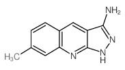 7-甲基-1H-吡唑并[3,4-b]喹啉-3-胺结构式