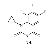 3-氨基-1-环丙基-6,7-二氟-8-甲氧基-2,4(1h,3h)-喹唑啉二酮结构式
