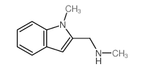 N-甲基-1-(1-甲基-1H-吲哚-2-基)-甲胺结构式