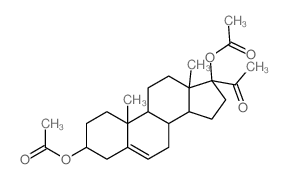 Pregn-5-en-20-one,3,17-bis(acetyloxy)-, (3b)-结构式