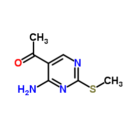 1-(4-氨基-2-甲基硫烷基-嘧啶-5-基)-乙酮结构式