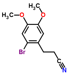 2-溴-4,5-二甲氧基苯丙腈结构式