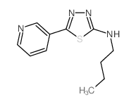 Butyl-(5-pyridin-3-yl-[1,3,4]thiadiazol-2-yl)-amine结构式