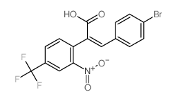 Benzeneacetic acid, a-[(4-bromophenyl)methylene]-2-nitro-4-(trifluoromethyl)-结构式