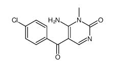 6-amino-5-(4-chlorobenzoyl)-1-methylpyrimidin-2-one结构式