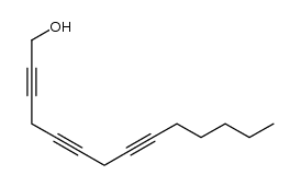1-hydroxy-2,5,8-tetradecatriyne结构式