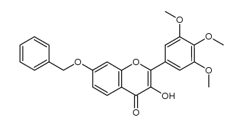 7-benzyloxy-3-hydroxy-2-(3,4,5-trimethoxy-phenyl)-chromen-4-one结构式
