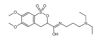 3-(3'-diethylaminopropyl-(1')-carbamoyl)-6,7-dimethoxy-1-thiaisochroman-1,1-dioxide结构式