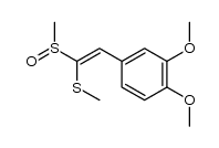 1-Methylsulfinyl-1-methylthio-2-(3,4-dimethoxyphenyl)-ethylen结构式