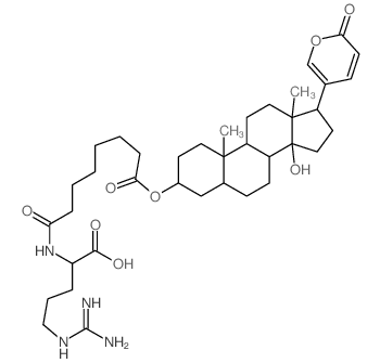 Bufa-20,22-dienolide,3-[[8-[[(1S)-4- [(aminoiminomethyl)amino]-1-carboxybutyl]- amino]-1,8-dioxooctyl]oxy]-14-hydroxy-,(3â,- 5â)-结构式