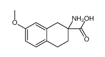 2-amino-7-methoxy-3,4-dihydro-1H-naphthalene-2-carboxylic acid结构式