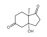 (3aR,7aR)-3a-hydroxy-7a-methylperhydroindene-1,5-dione结构式