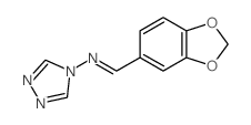 4H-1,2,4-Triazol-4-amine,N-(1,3-benzodioxol-5-ylmethylene)-结构式