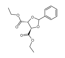(4R,5R)-2-Phenyl-1,3-dioxolan-4,5-dicarbonsaeure-diethylester结构式