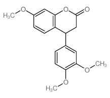 2H-1-Benzopyran-2-one,4-(3,4-dimethoxyphenyl)-3,4-dihydro-7-methoxy-结构式