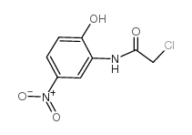 2-氯-N-(2-羟基-5-硝基苯基)乙酰胺结构式