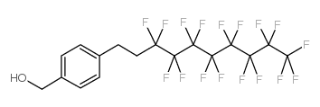 4-(3,3,4,4,5,5,6,6,7,7,8,8,9,9,10,10,10-七氟氟癸基)苄醇结构式