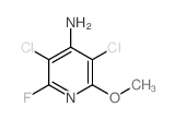3,5-二氯-2-氟-6-甲氧基-4-吡啶胺结构式