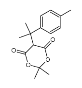 5-(2-p-tolylpropane)-(2,2)-dimethyl-(1,3)-dioxane-4,6-dione结构式