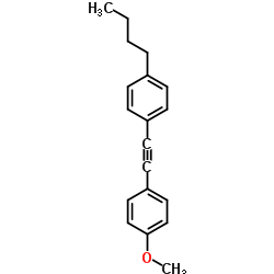 1-丁基-4-[2-(4-甲氧苯基)乙炔基]苯结构式
