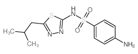 Benzenesulfonamide,4-amino-N-[5-(2-methylpropyl)-1,3,4-thiadiazol-2-yl]-结构式