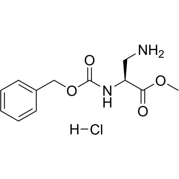 3-氨基-N-(苄氧基羰基)-L-丙氨酸甲酯结构式