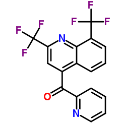 双[2,8-二(三氟甲基)喹啉-4-基-2-吡啶基]酮结构式