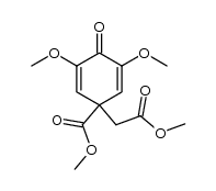 methyl 2-(3,5-dimethoxy-1-methyloxycarbonyl-4-oxo-2,5-cyclohexadienyl)ace结构式