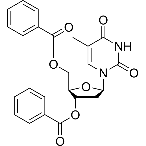 3',5'-DI-O-BENZOYLTHYMIDINE结构式