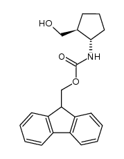 (1S,2S)-2-hydroxymethyl-cyclopentyl-(9H-fluoren-9-ylmethoxy)-carbamate结构式