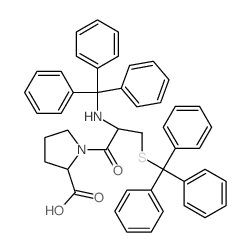 1-[2-(tritylamino)-3-tritylsulfanyl-propanoyl]pyrrolidine-2-carboxylic acid结构式